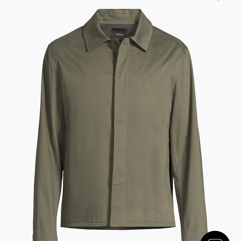 VINCE. Olive green zip jacket!! Perfect weight! Gorgeous quality! New!! XXL